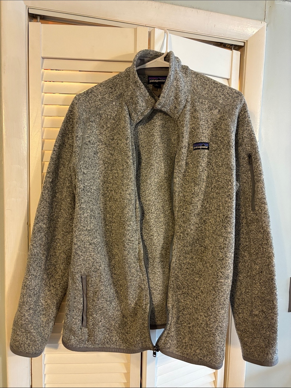 Patagonia Heather Gray Full-Zip Fleece Jacket